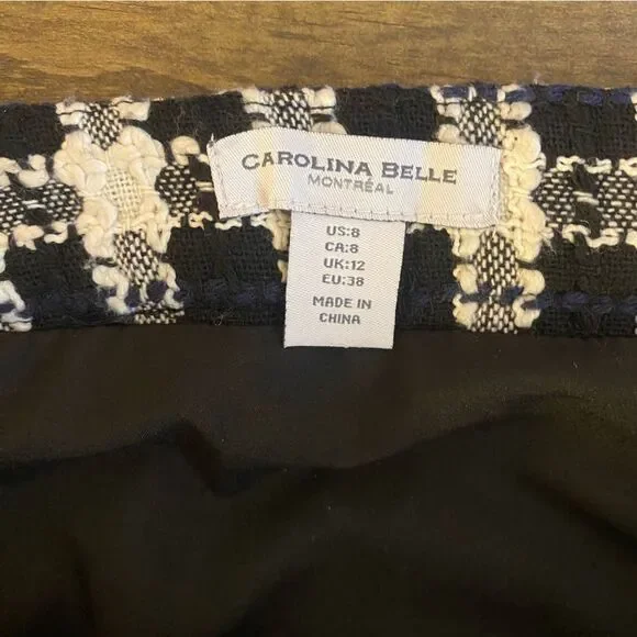 Carolina Belle Black and White Plaid Skirt - Picture 3 of 5